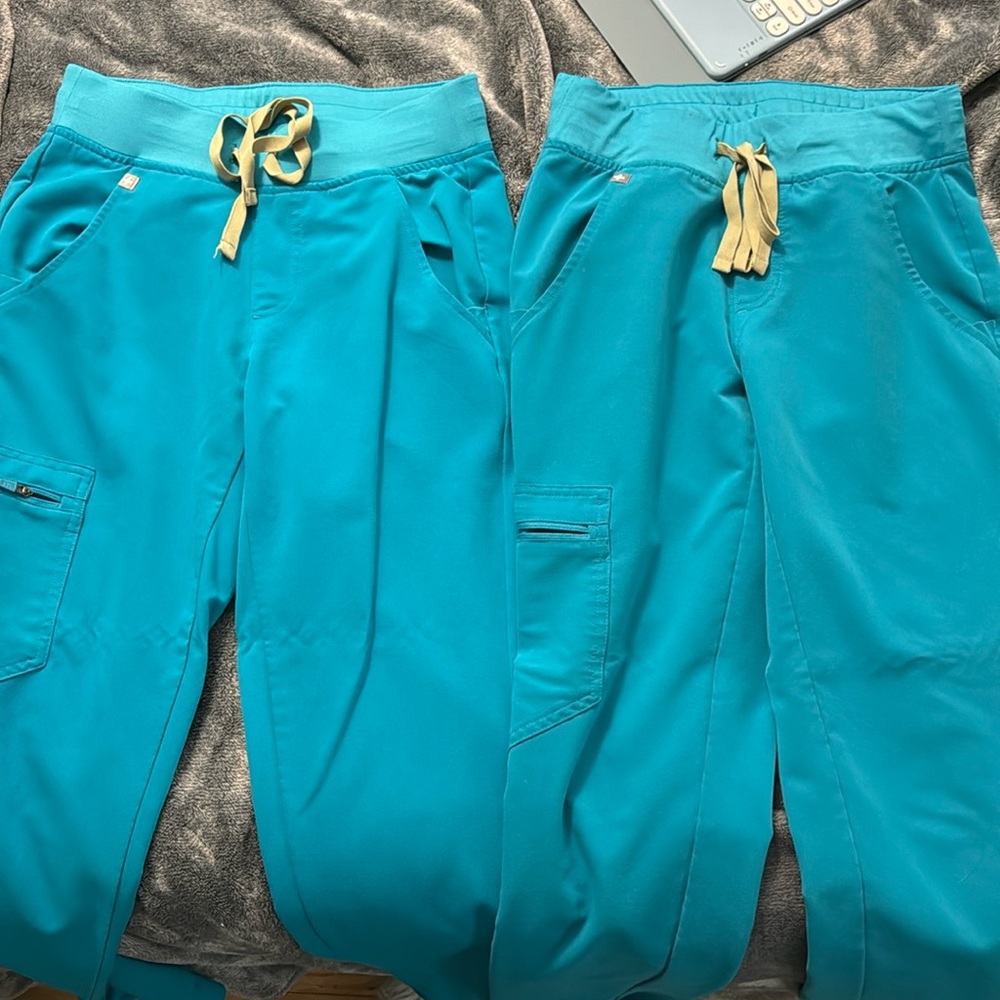Figs XXS teal Zamora joggers